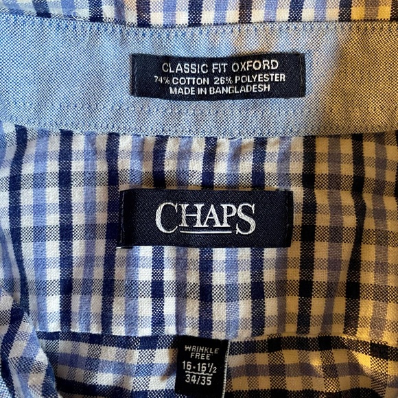 Chaps Men’s wrinkle free long sleeve button down shirt. Size Large - Picture 3 of 3